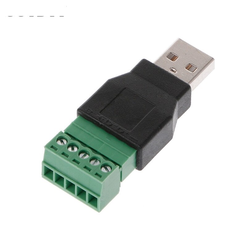 Connecteur USB femelle vers vis, prise USB 2.0 femelle vers terminal à vis avec bouclier, 1 pièces