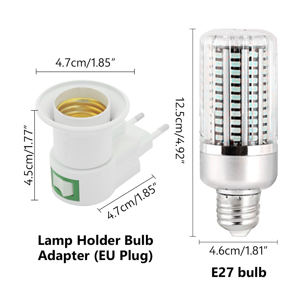 LED Bulb Sterilizer Bacterium UV Germicidal Clean Air 40W E27 Corn Light Ultraviolet for home Energy Conservation Disinfection: E27-Lamp Socket