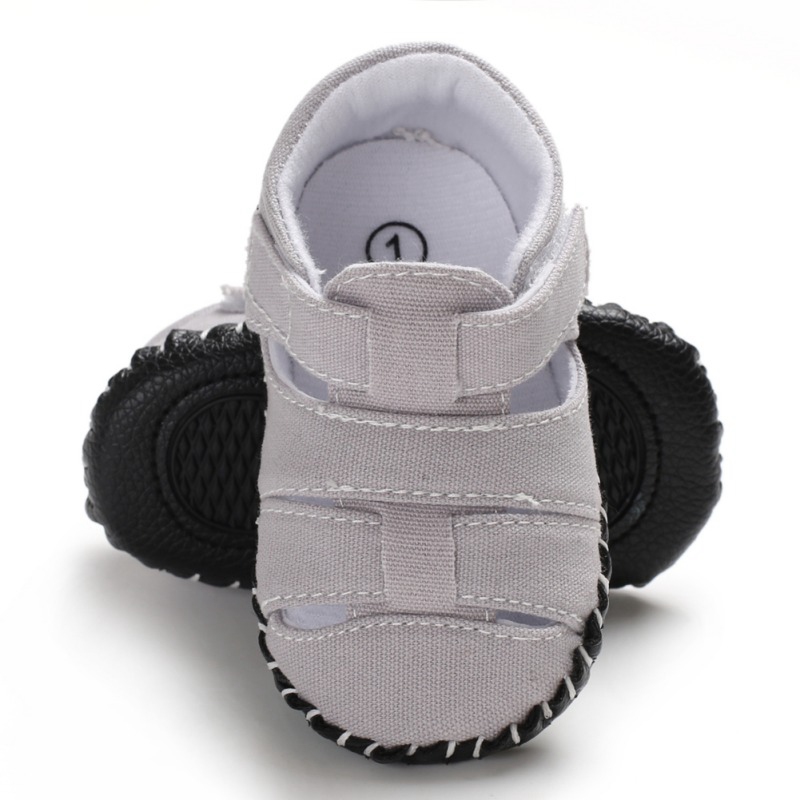 Infant Baby Boys Breathable Hollow Shoes Soft Bottom Non-slip Scandles Baby Shoes o: GREY / 13