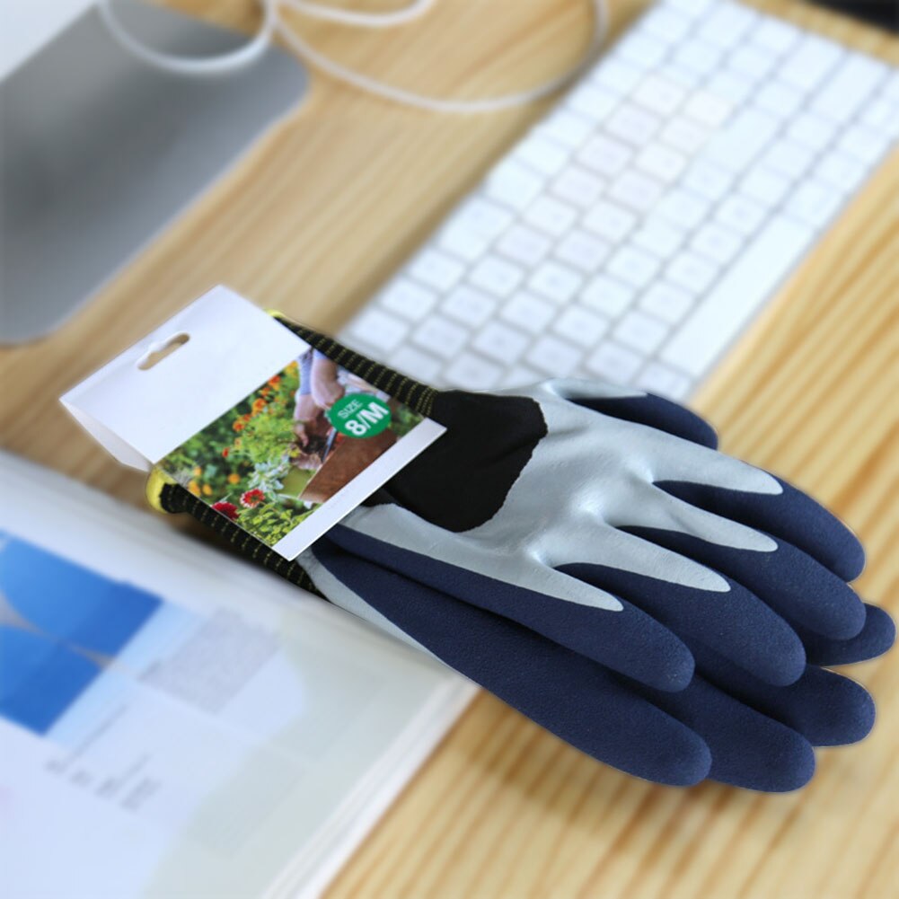 12 Pairs / 24 Pcs White Maroon Yarn Gloves Multi Purpose Non Slip Durable Garden