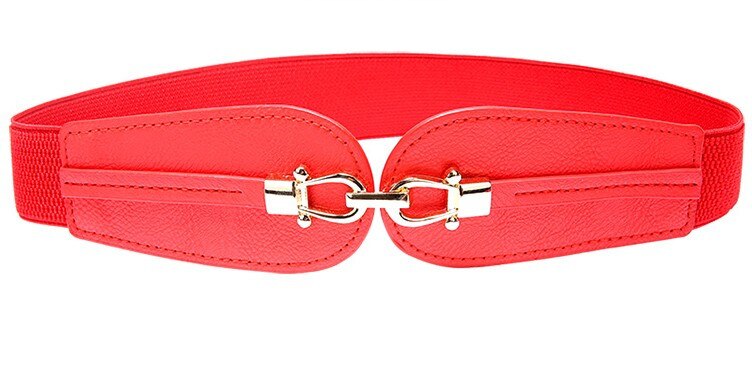 Mode Zwarte Cumberbanden Dame Brede Elastische Lederen Riem Jurk Jas Buikband Ceinture Luxe Gordel Rode Vrouwen: style 1 red color