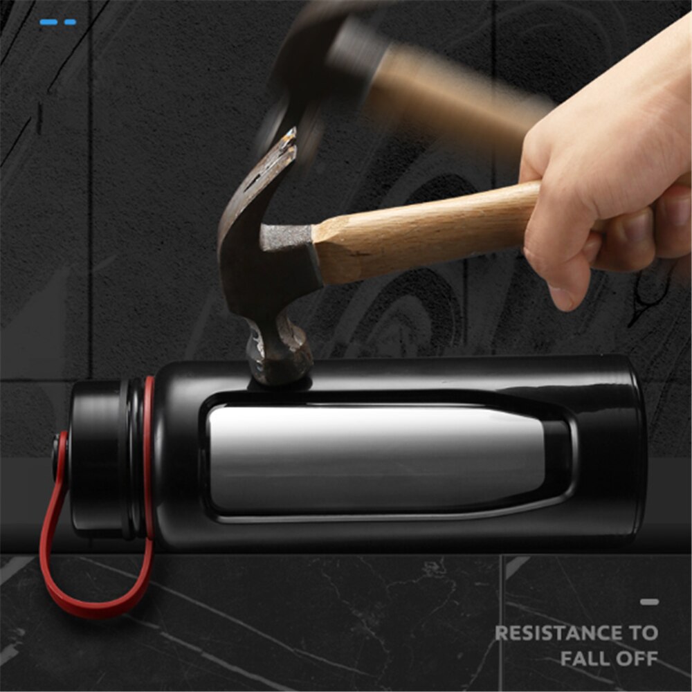 Glas Flasche Wasser Flasche 1000Ml Glas Wasser Flasche Thermos Glas Glaskolben Sport Glas Flaschen Fahrrad Becher Doppelten Boden Glas thermos