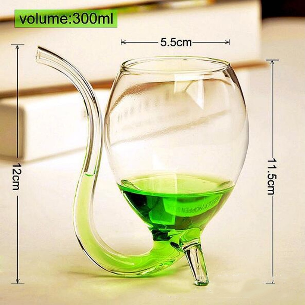 Beger glass krus med sugerør til kald drikke hjemmebruk og fest natt bar drikke vin glass juice glass ekorn kopp