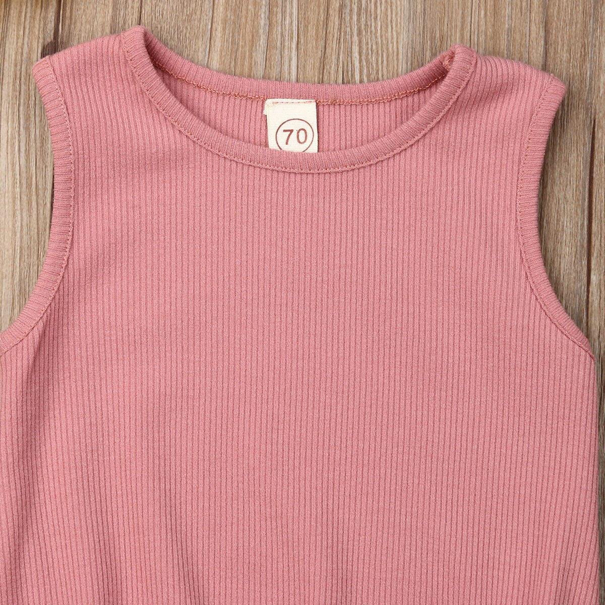 Mono de punto acanalado liso para bebé recién nacido, trajes de algodón sin mangas, traje de Sol de 0 a 24M, ropa de verano