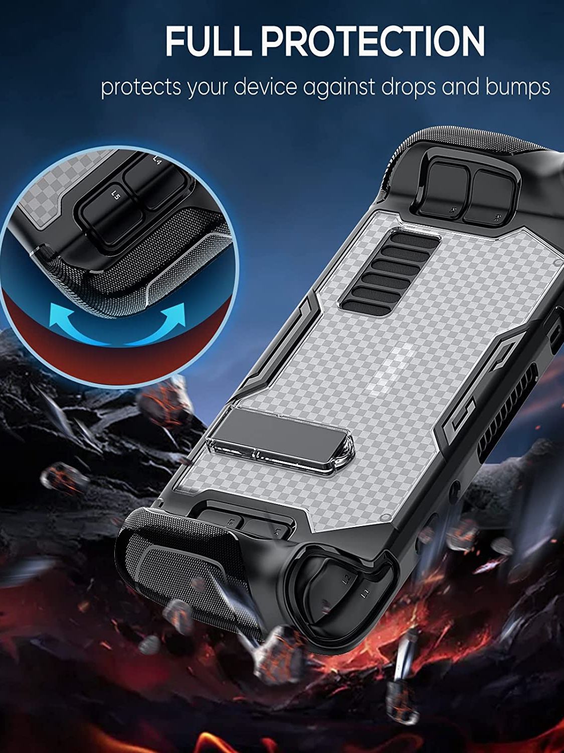 Steam Computer Case Upgraded Protective Case with Kickstand for Steam ... – Grandado