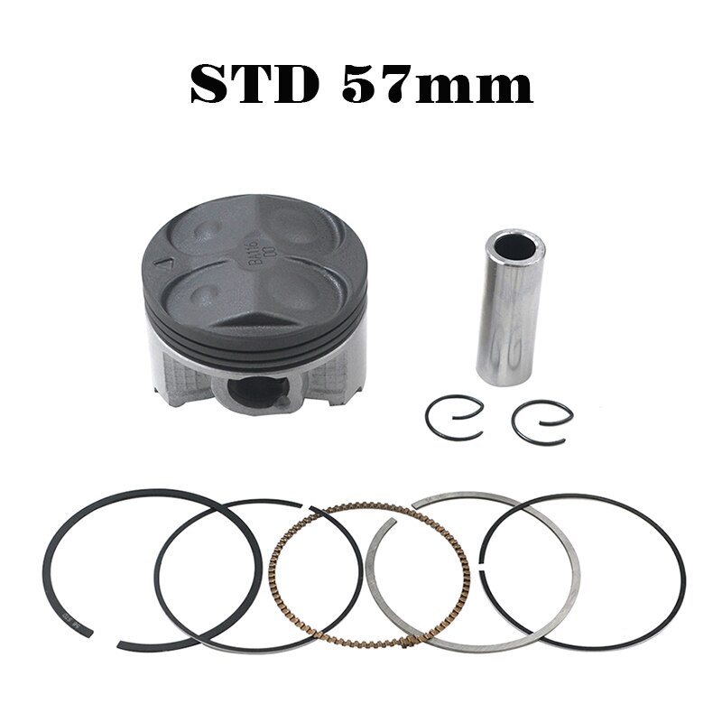 4 Uds de pistón de la motocicleta y anillos Kit para YAMAHA FZR400RR 3TJ FZR 400 RR SP 3TJ FZ400 4YR STD 56mm 56,25mm 56,50mm 56,75mm 57mm: 1 Set 57mm