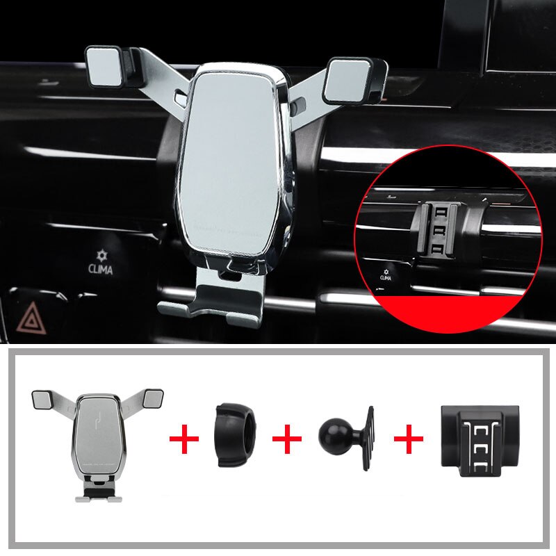 per Volkswagen golf 8 staffa per telefono cellulare staffa di navigazione accessori per supporto per telefono cellulare golf mk8 interni: argento