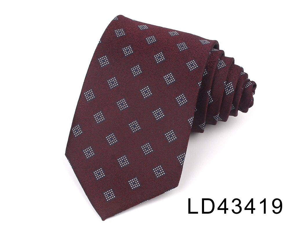Men Tie Classic Plaid Neck Tie For Wedding Business Suits Man Paisley Ties Wine Red Men's Necktie Jacquard Neck Wear: Black Green