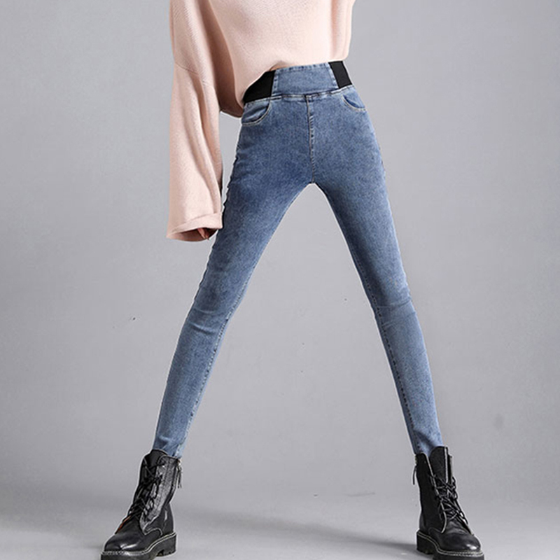 Pantalones vaqueros ajustados negros de talla grande 26-38 para mujer, Pantalones vaqueros ajustados de cintura alta, mallas elásticas, Vaqueros informales, Pantalones vaqueros 2024
