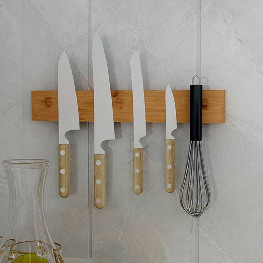 Leistungsstarke Holz Streifen Magnetische Messer Halfter Zauberstab Montiert Besteck Gestell Magnet Messer Gestell Lagerung Gestell Küche Werkzeuge Messer Stand