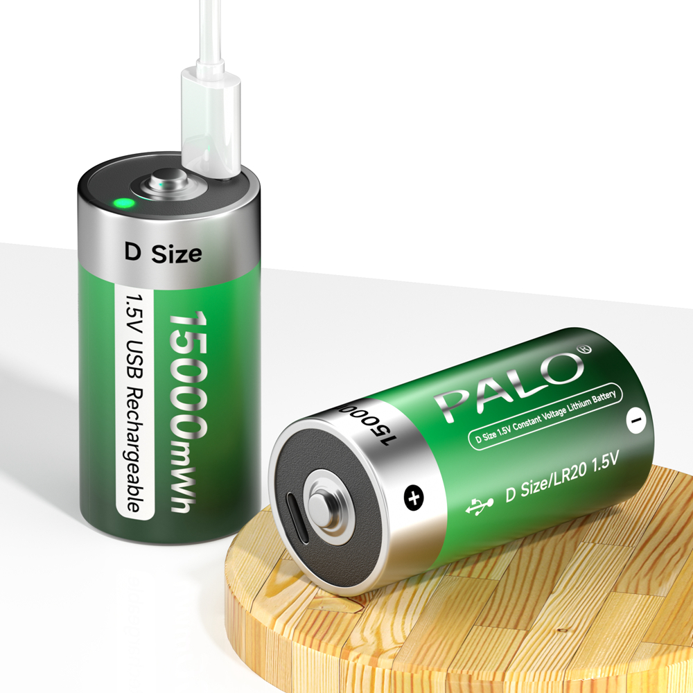 Batterie Rechargeable USB 1.5V LR20, R20, 15000mWh, taille D, avec câble de Type C, pour appareils à gaz, cuisinière liquéfiée, Li-ion