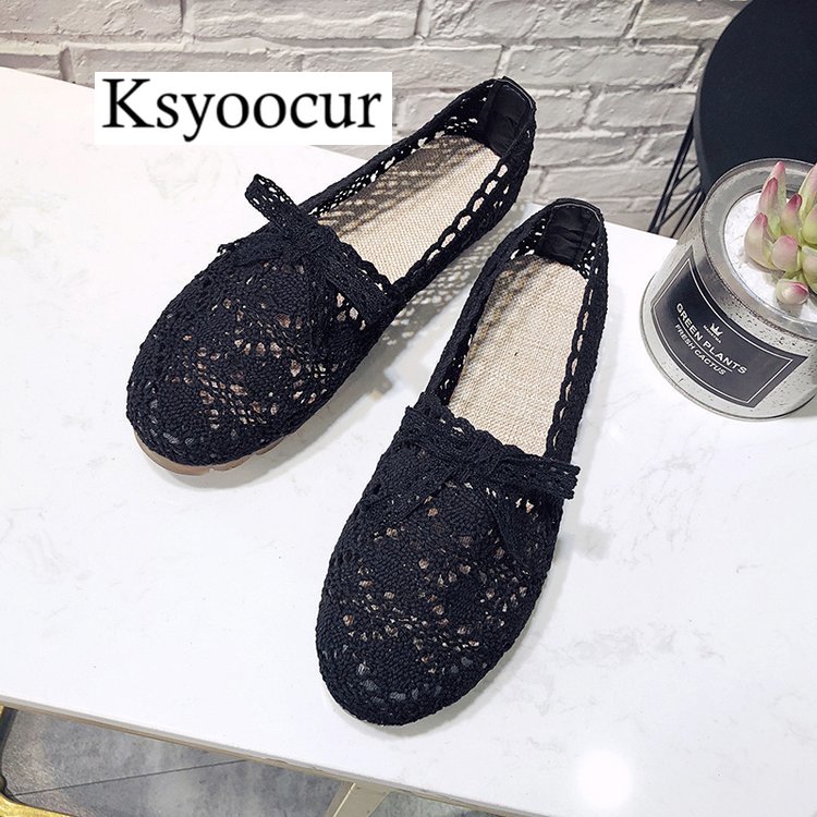 Brand Ksyoocur Ladies Flat Shoes Casual Women Shoes Comfortable Round Toe Flat Shoes Spring/summer Women Shoes X01