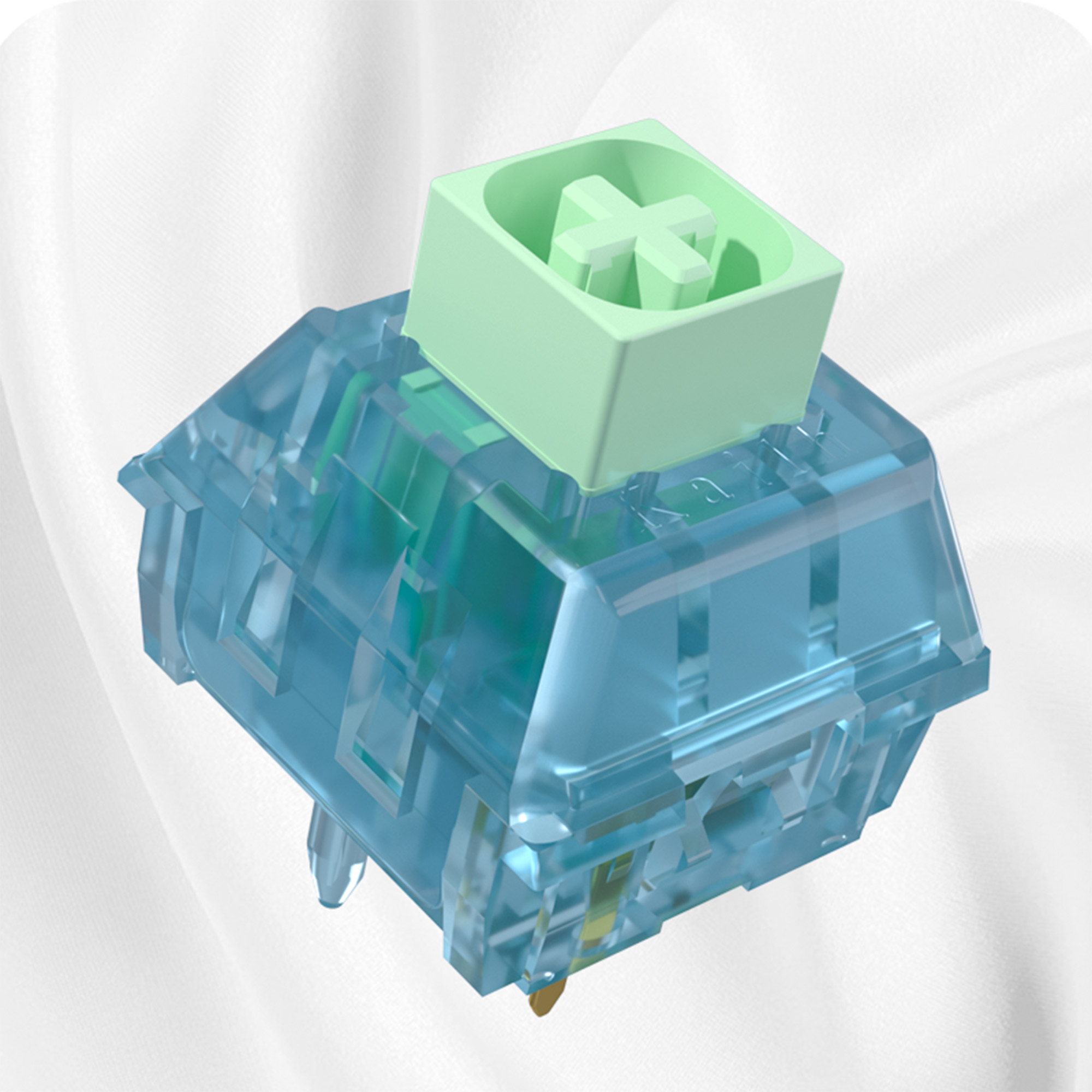 Kailh BOX Zhixia przełącznik eteryczny dźwięk akapit klasy cyjan przełącznik ostre wstępnie nawodnione mechaniczny przełącznik klawiatury 5-Pin POM DIY: Biały Przełącznik