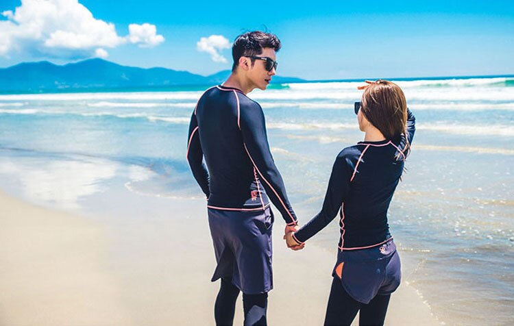 Sexy Conjoined Female Hot Spring Long Sleeve Slim Surf Diving Suit