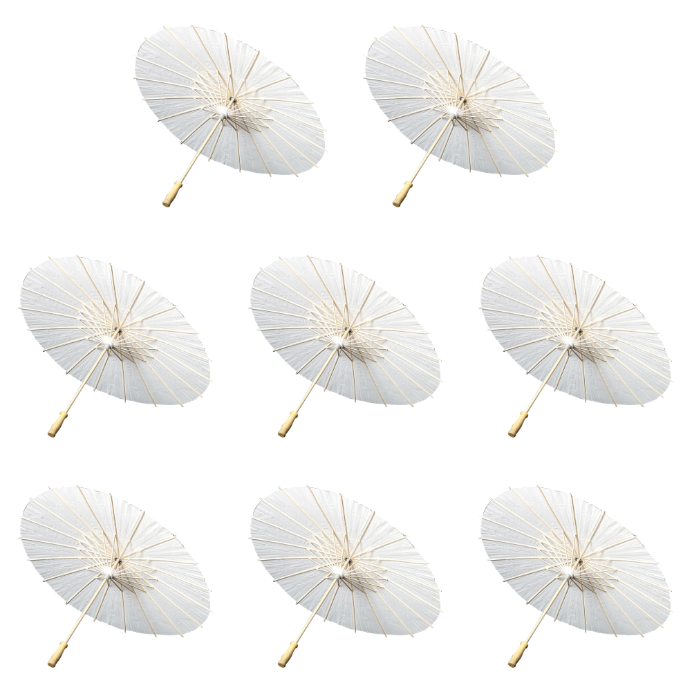 30-1PCS Wit Papier Parasol Paraplu DIY Foto Cosplay Prop Bamboe Paraplu Voor Bruiloft Zomer Strand Decor: Bordeaux