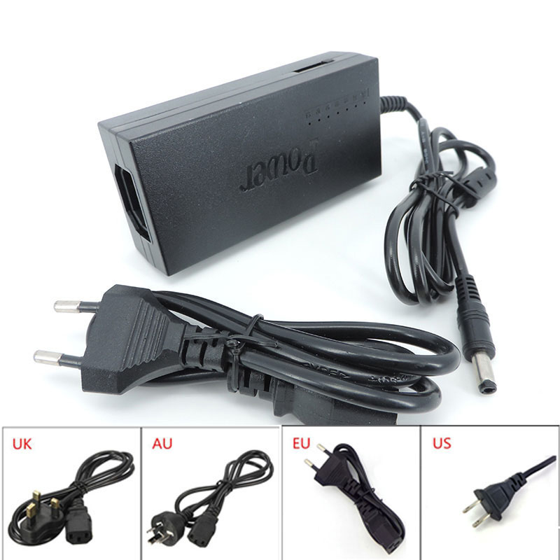 AC A DC 12V 15v 16v 18v 19v 24V Adattatore universale regolabile per caricabatterie Convertitore DC 96W per PC Laptop Eu US UK AU v: WHITE / Gli Stati Uniti