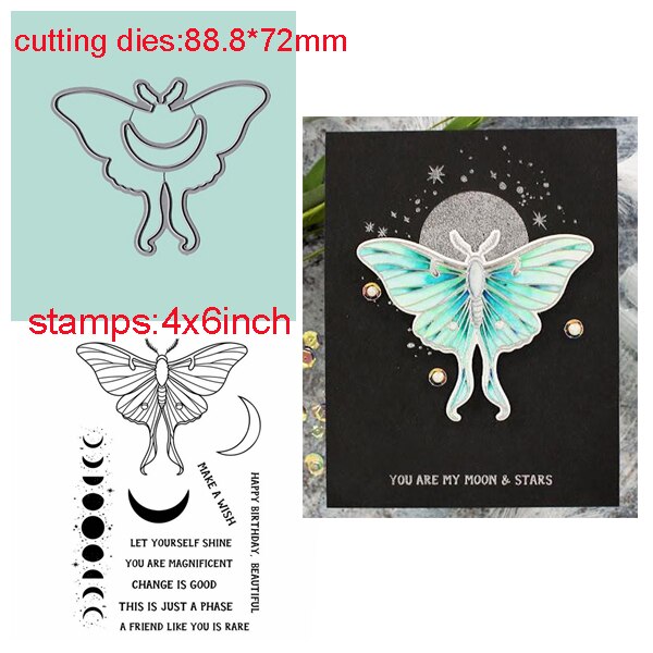 Butterfly Litlle Girls Animals Bear Deer crocodile Clear Stamps set and Coordinating dies For Scrapbooking Craft Die Cut Card: WW0890A1H5648 / only cutting dies