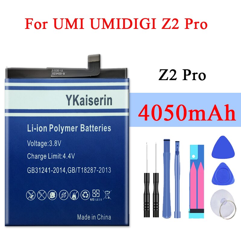 YKaiserin 4050mAh Z2 Pro Mobile Phone battery Batteries for UMI Umidigi Z2 Pro Z2Pro Battery Batteria Batterij + Tools