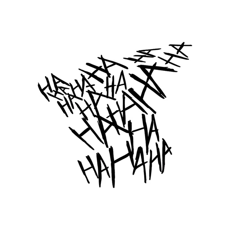 Auto Motor Sticker HAHAHA Joker Motorhelm Stickers Auto Reflecterende Moto Auto Grappige Helm Decal Vinyl Graffiti Stijlvol: Black