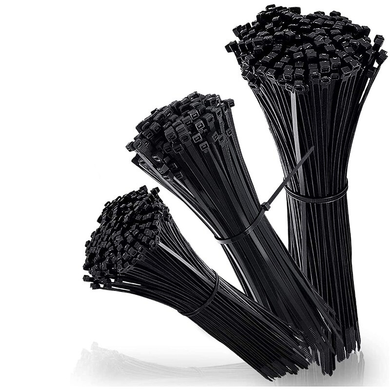 150/200 / 300X3.6Mm Hose Clamp, Cable Tie, Premium Nylon Cable Tie, Practical and Durable, Black: Default Title