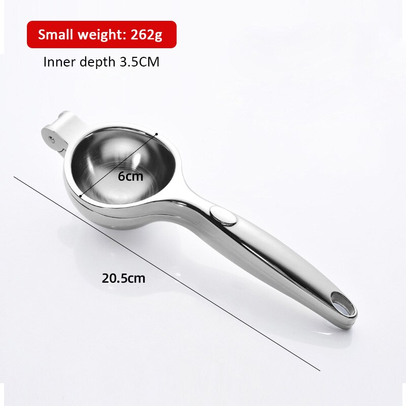Pinza de limón Manual de acero inoxidable, exprimidor de zumo de fruta y naranja, dispositivo de cocina, exprimidor de frutas, accesorios de cocina,: Small