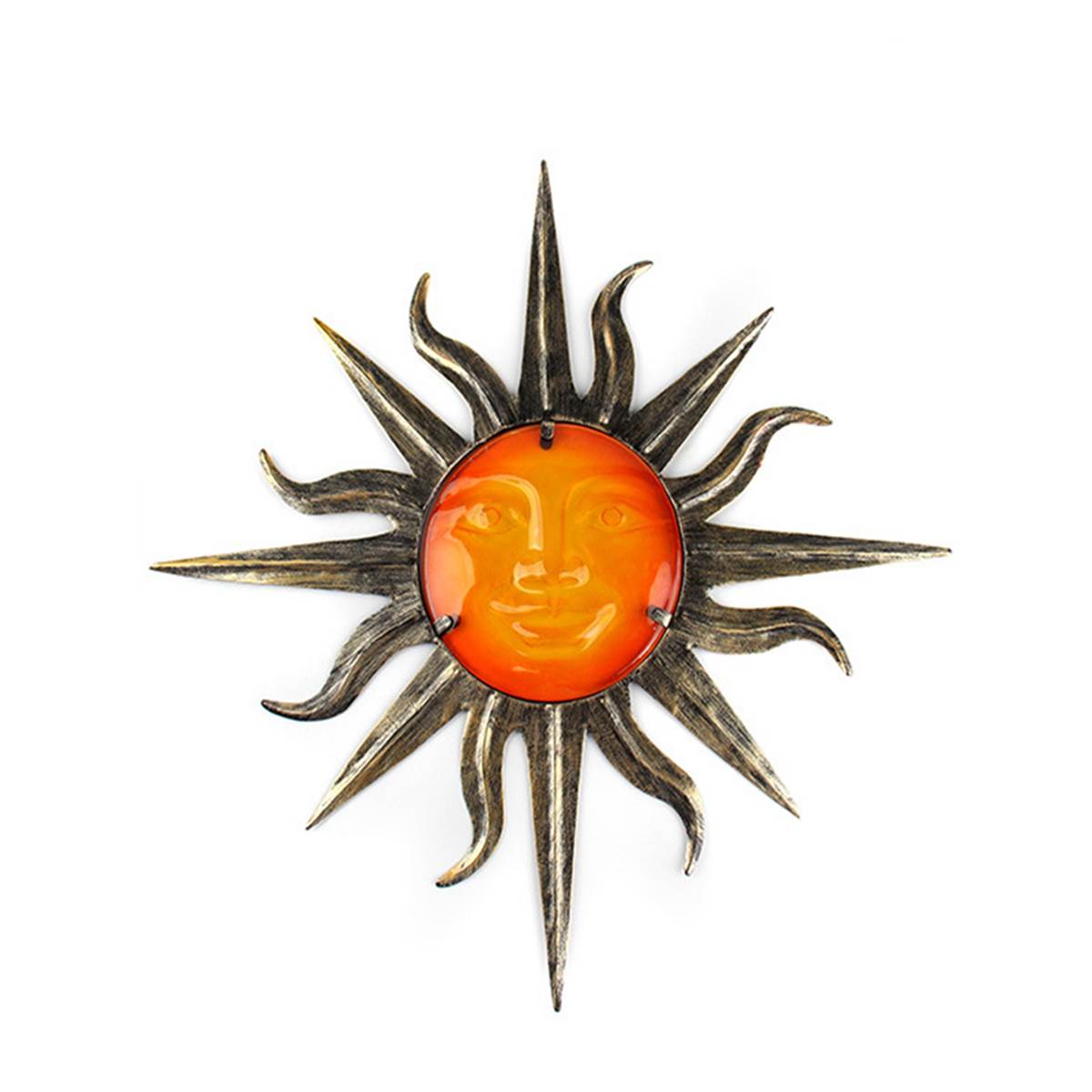 Hage metall sol veggdekorasjon med glass til hagedekorasjon utendørspynt og hage dekorasjon miniatyrer statuer