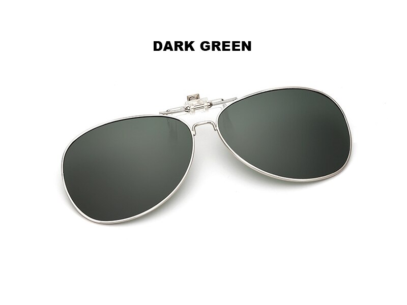 Gafas de sol polarizadas con Clip SGC06, gafas de sol con Clip Anti-UV para conducir, ciclismo, Clip de pesca abatible hacia arriba, gafas de sol con Clip: dark green