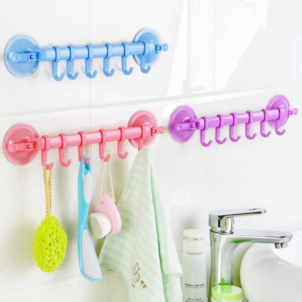 6 ganchos toallero ventosa taza baño cocina pared puerta titular ventosa suspensión hogar almacenamiento organización