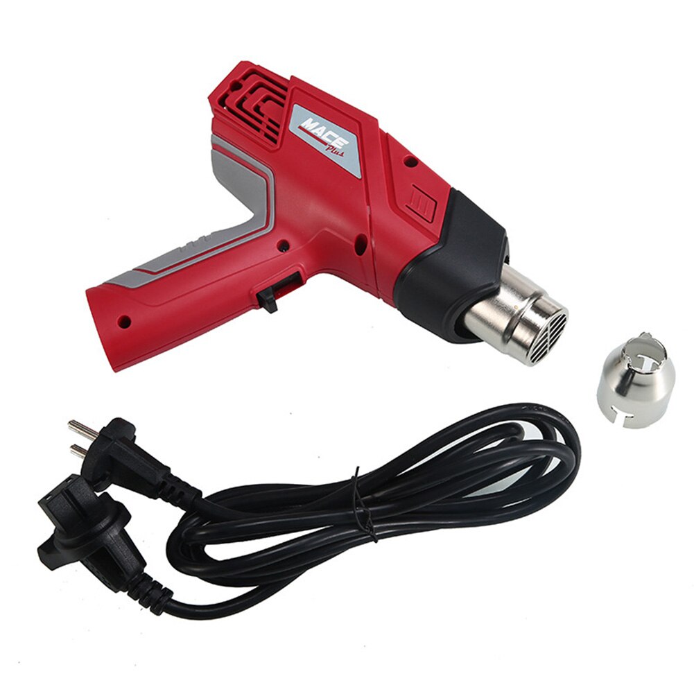 220v heteluchtpistolen 2000w eu-stekker elektrisch luchtpistool, 2 temperaturen, industrieel elektrisch gereedschap met één mondstuk