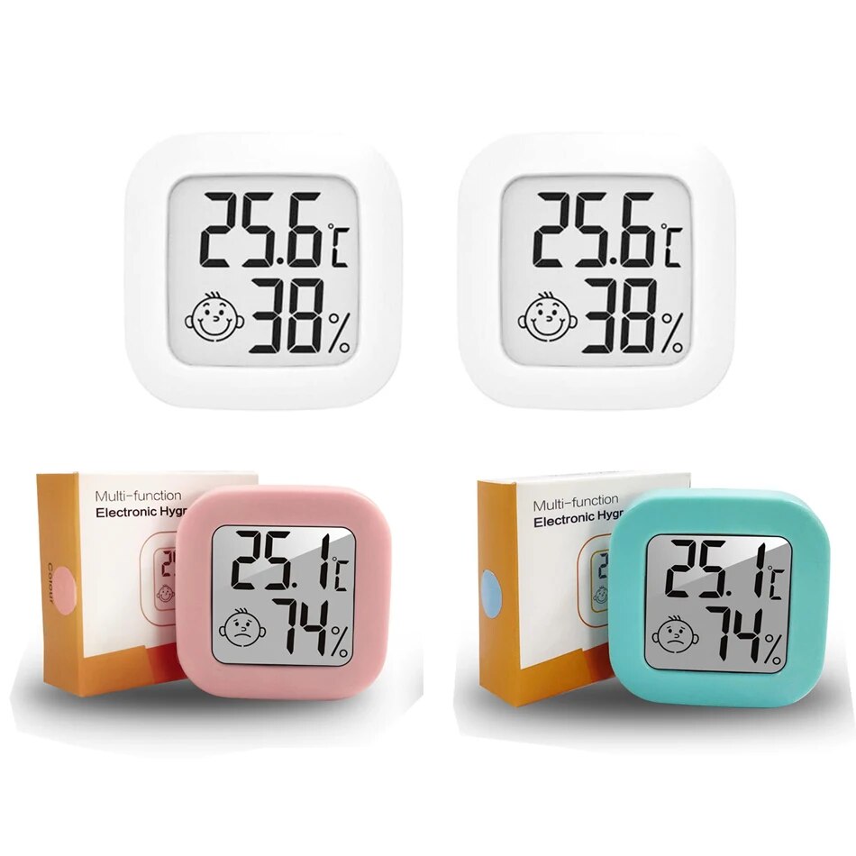 4 Stuks Digitale Thermometer Hygrometer Indoor Mini Temperatuur Lcd Elektronische Monitor Hygrometer Buitenkamer Baby