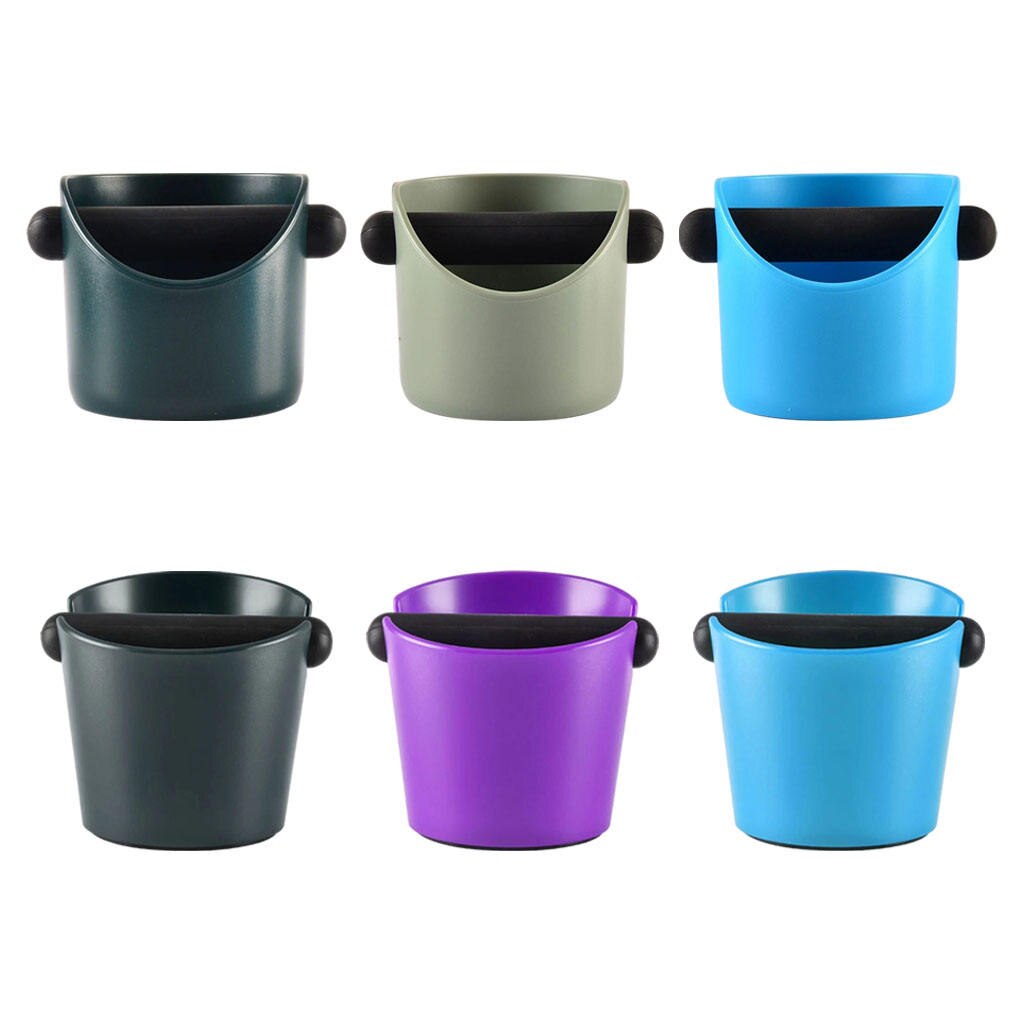 Papelera de café antideslizante para Barista, contenedor de basura con barra desmontable, absorbente de golpes, ABS