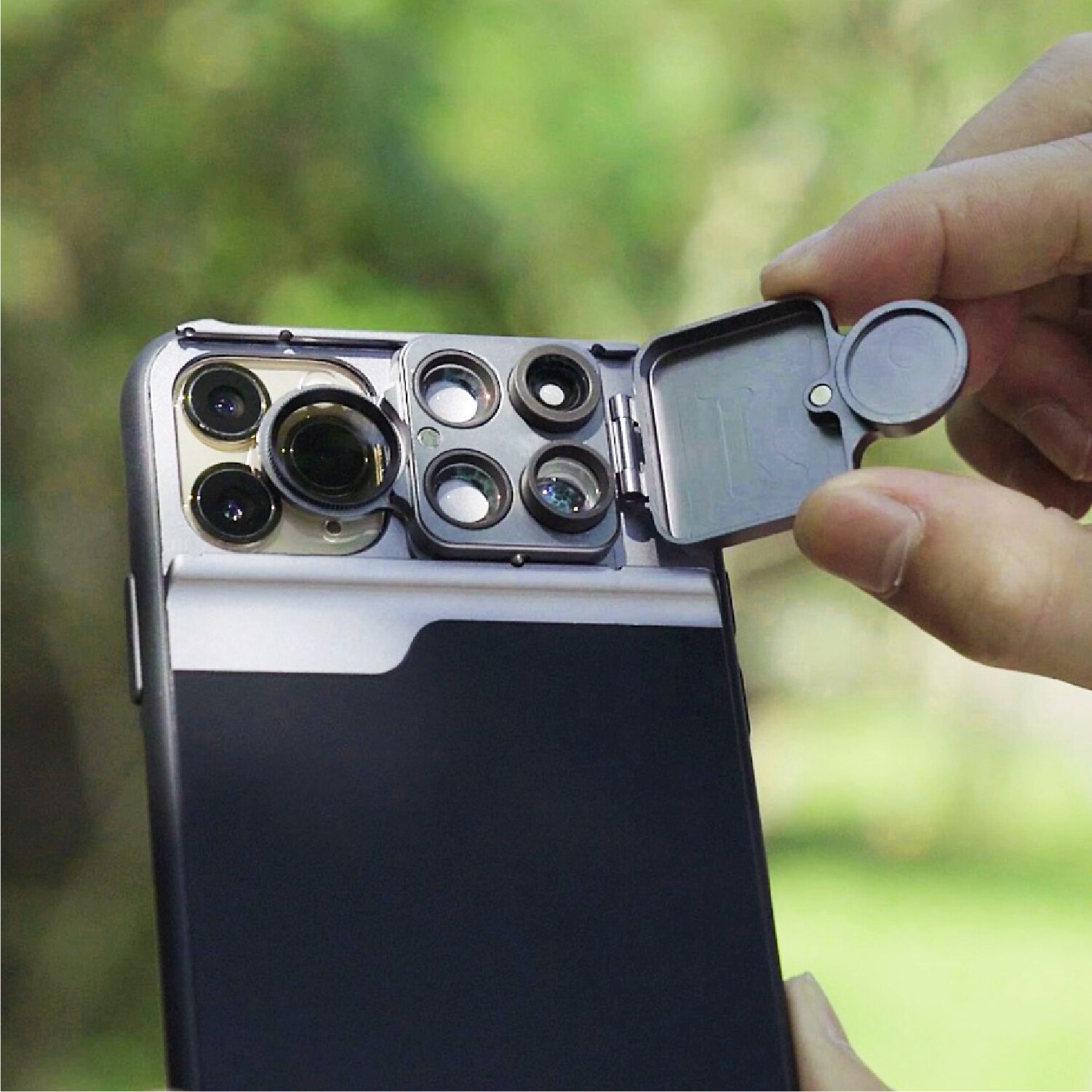 Telefon etui med kamera linse til iphone 11/11 pro /11 pro max cpl filter fish eye vidvinkel makrolinser telefon cover
