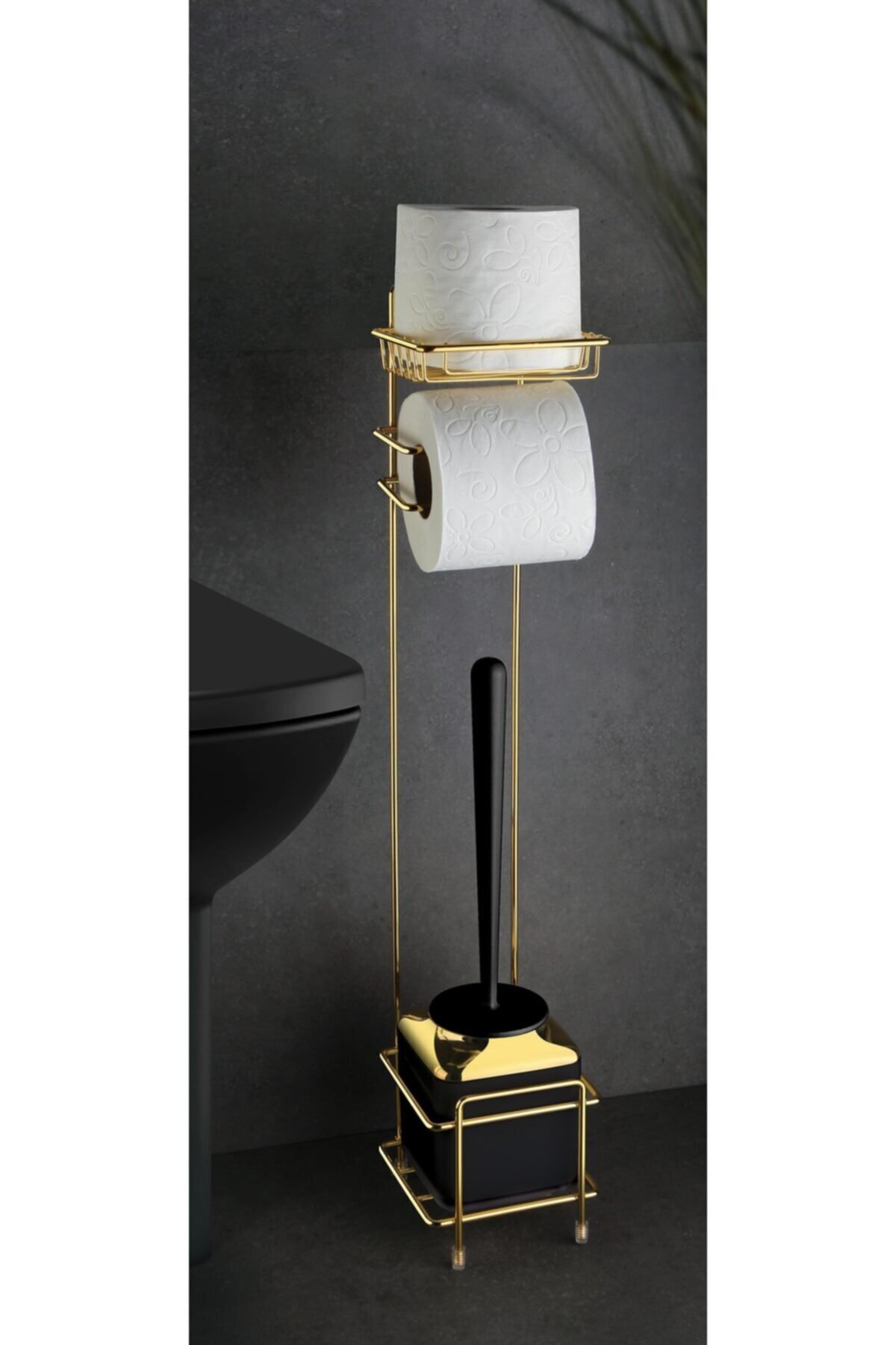 Wc pinsel, mülleimer und Serviette Halfter einstellen badezimmer zubehör innovativ luxus Gold Lagerung organizer neue stil zu hause: Modell 9