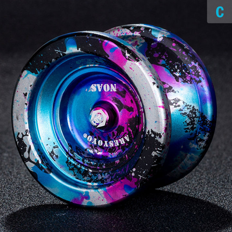 1Pc Metal Aluminium Yoyo Professionele Met 10 Bal Kk Dragende Hoge Snelheid Yoyo: C