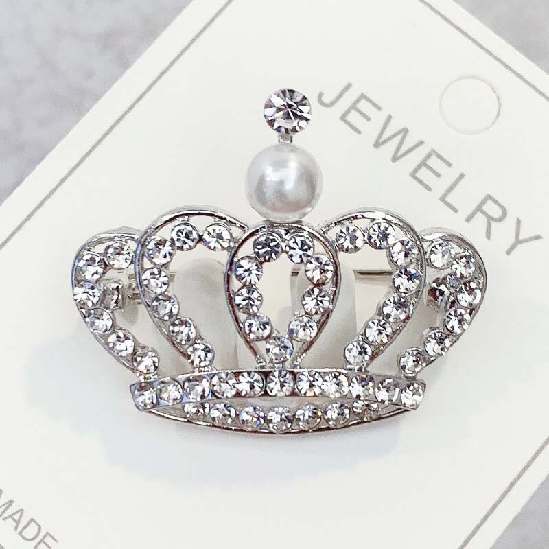Mode Kristal Broche Luxe Retro Kroon Badges Voor Vrouwen Strass Pin Broches Meisje Bruiloft Corsage Kleding Decor 1Pc: 18