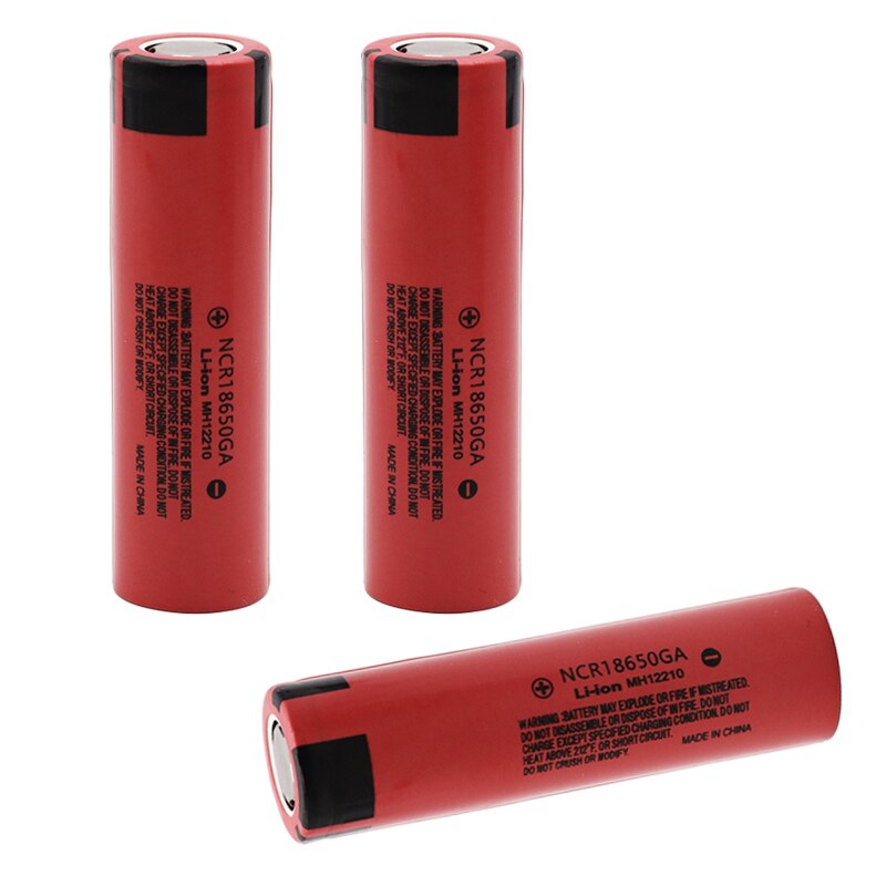 100%  original 18650 batterier 3500 mah 3.7v litiumbatteri för ncr 18650ga 3500 mah lämplig för ficklampa
