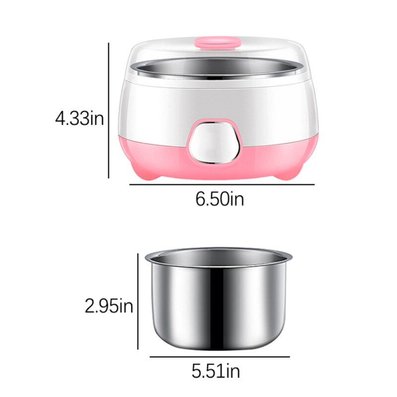 Electric Yogurt Maker Multifunction DIY Fermenter Automatic Rice Wine Fruit Enzyme Machine 1L Yoghurt Glass Liner Kithchen Tool