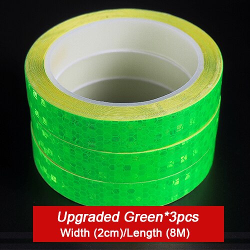 VICTGOAL Bike Stickers Decals Reflective Stickers Strip Bicycle Reflective Tape Sticker Bicycle Wheel Bike Bicycle Accessories: Green 2cm 3pcs