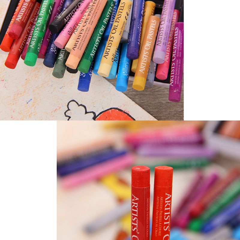 48 farver oliepastel til kunstnerstuderende graffiti blødt pastelmaleri tegning pen skolepapir