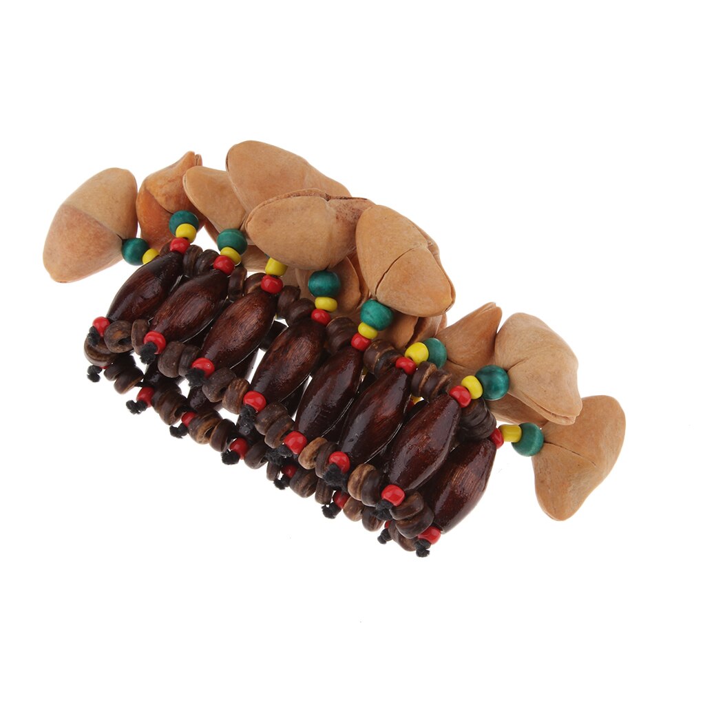 Wooden Nuts African Tribal Style Handbell African Drum Performance Percussion Accessories