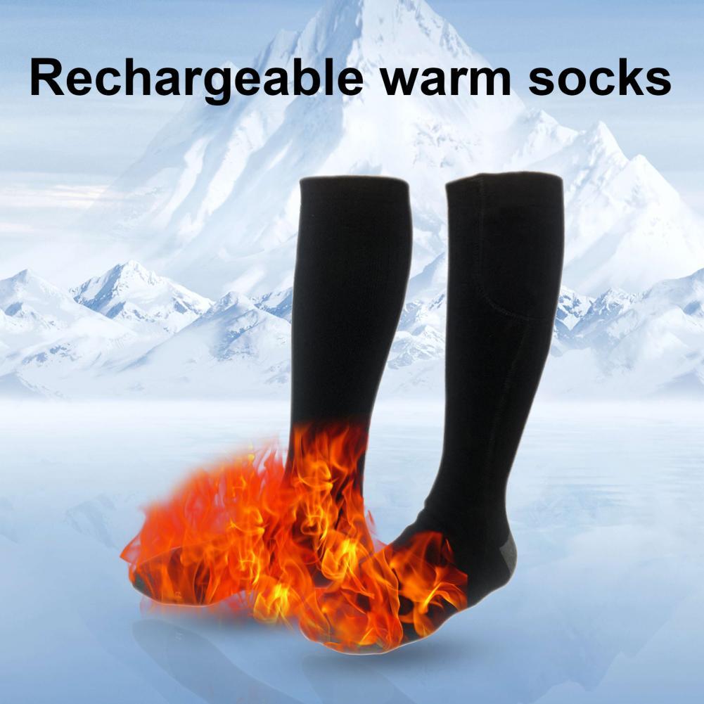 Calcetines térmicos para ancianos, medias calentadas con temperatura constante, cómodos de llevar, eléctricos, 1 Juego