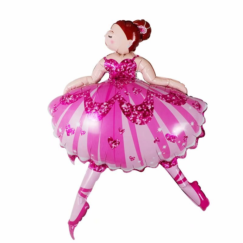 1pc dansende pige 18- tommer rund ballerina pige ballon pige tillykke med fødselsdagsfest børns legetøjsdekoration baby shower globos: Dyb safir