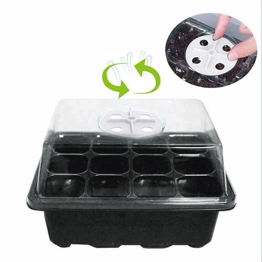 garden plant pot 12 Hole Plant Seed Grow Box Nursery Seedling Starter Garden Yard Tray gardening sowing tray tools #4A27