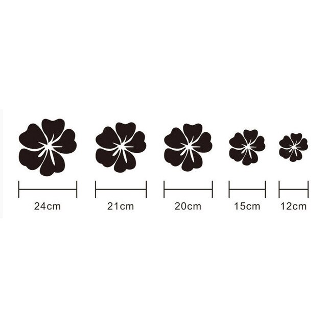 DIY Acrylic Wall Sticker 3d Mirror Art Flower Removable Living Room Bedroom Wall Decoration Wall Tile Glass: Black