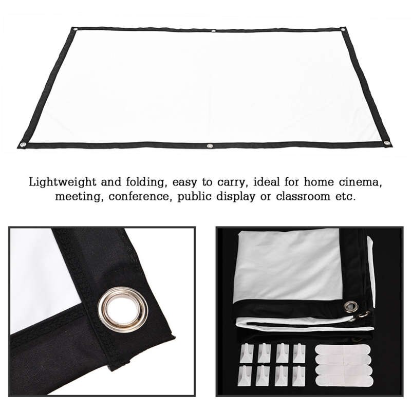 Portable Projector Sn Hd 16:9 100 Inch Diagonal Projection Sn Foldable Home Theater For Wall Projection Indoor Outdoor