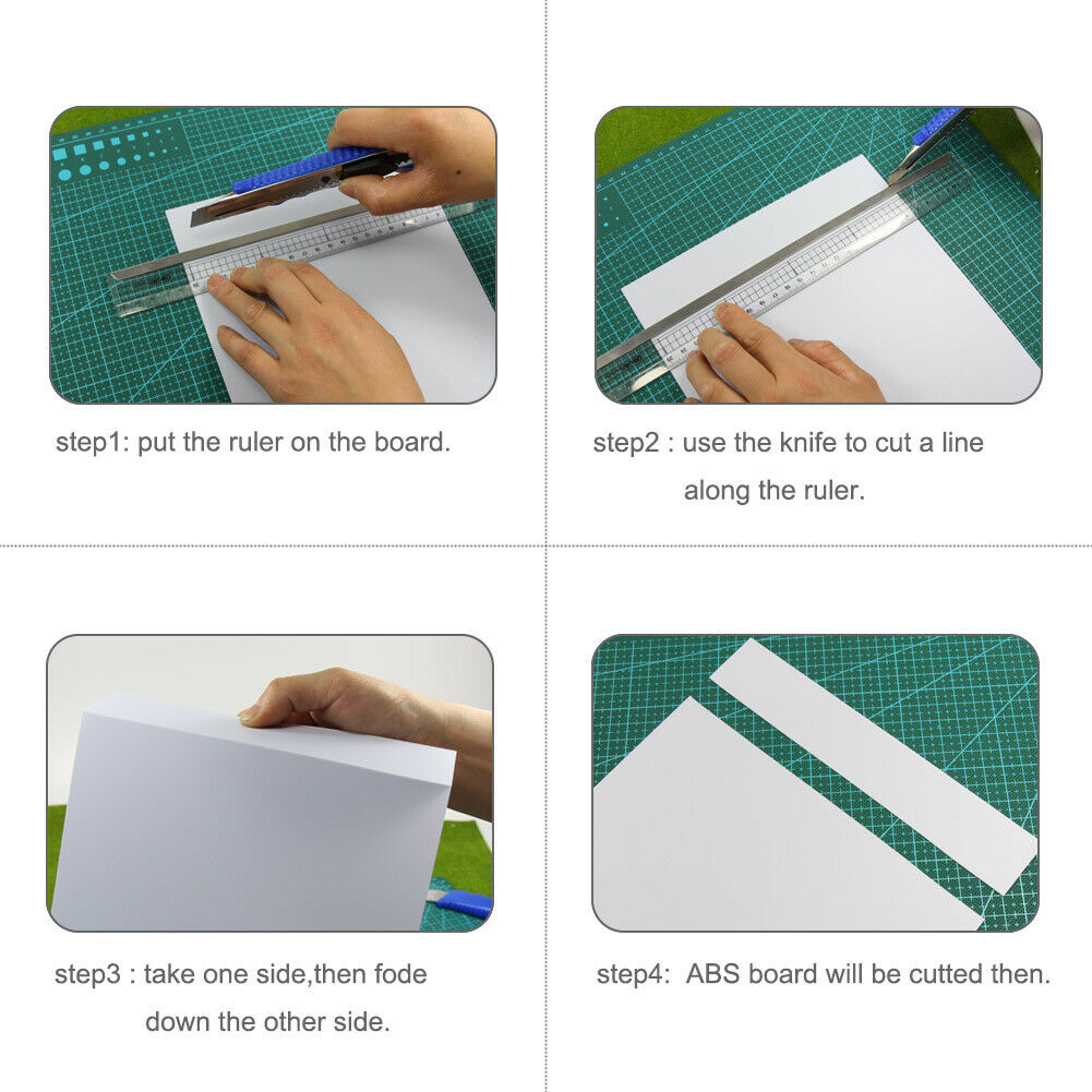 200mm x 250mm ABS Styrene Sheets Board Model Architectual Material Different Thickness