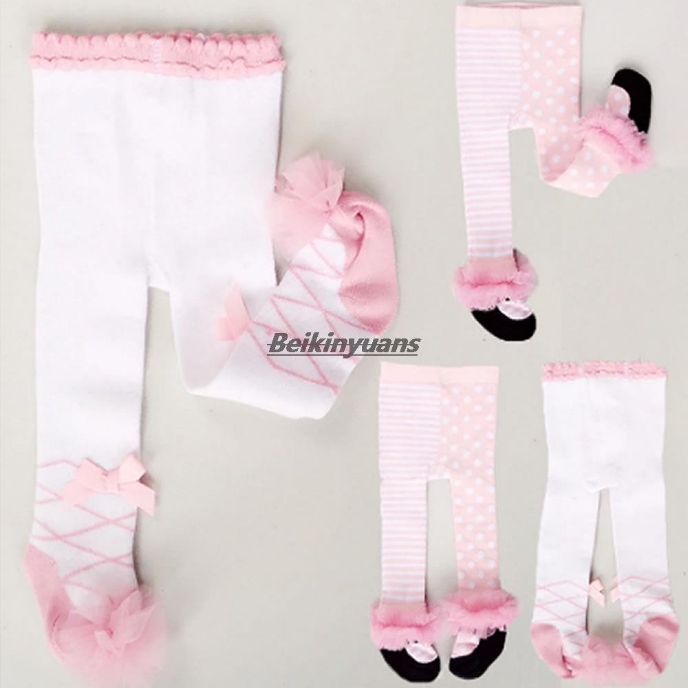 Baby Girl Tights Cotton Newborn Tights Pantyhose Autumn Winter Bow Lace Baby Stockings Toddler Infant Baby Meisje Tights
