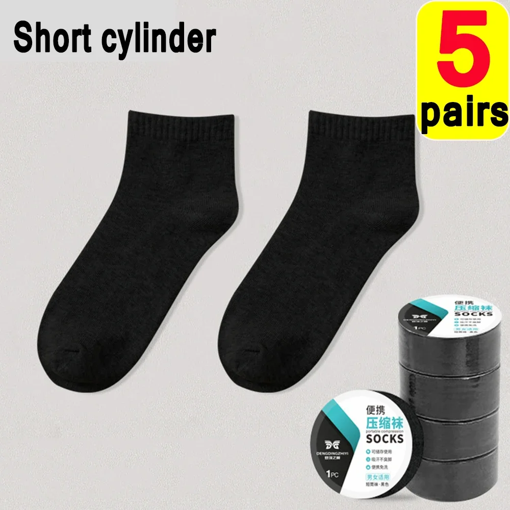 Calcetines de viaje desechables para hombres y mujeres, calcetines de compresión lavables, calcetines de algodón de compresión portátiles una sola vez para viajes de negocios: Azul