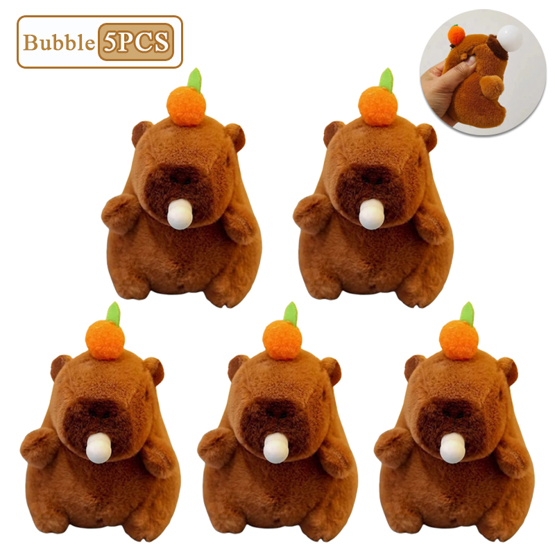 Porte-clés en peluche kaki, queue de vol, Capybara, mignon, poupée en peluche, jouet, pendentif pour sac d'école, , 1 à 20 pièces: GRIS FONCÉ