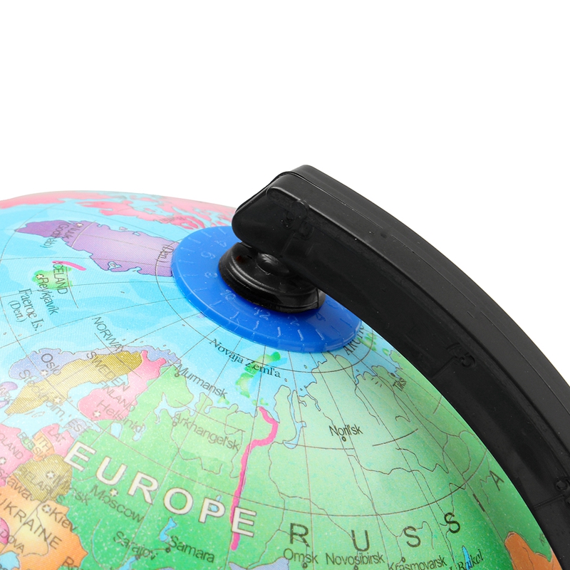 14CM LED Light World Earth Globe Map Geography Educational Toy With Stand Home Office Ideal Miniatures Office Gadgets